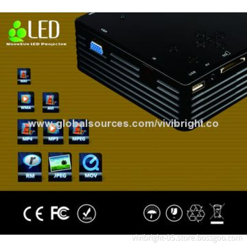 HD LED Projector native 480*320p 120Lumens 300:1 contrast ratio portable for business travel